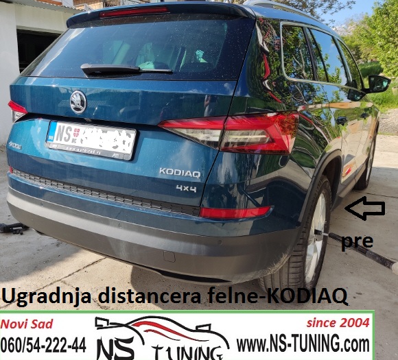 skoda kodiaq 2017 2018 2019 2020 2021 distanceri 15mm 20mm felne 5x112 ugradnja novi sad ns tuning sigurnosni srafovi